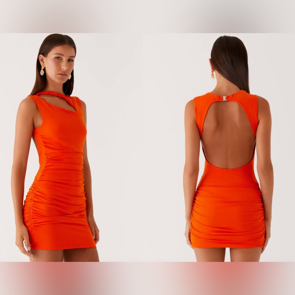 Fire Orange Peppermayo Dress Size 4 New with Tags!